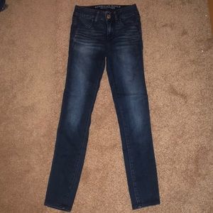 American Eagle dark wash high rise jeans